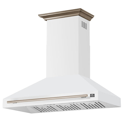 Campana extractora de pared Forno Aria de 48 pulgadas en color blanco