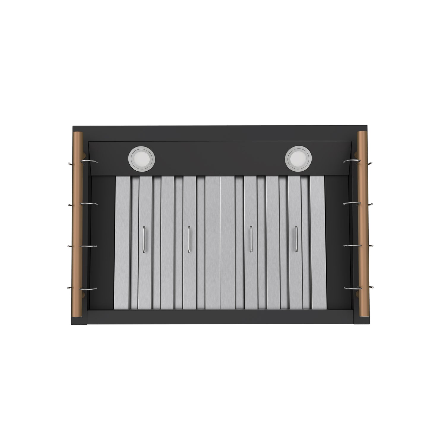 Campana extractora de pared Forno Venezia de 30 pulgadas en color negro con controles táctiles y filtros deflectores