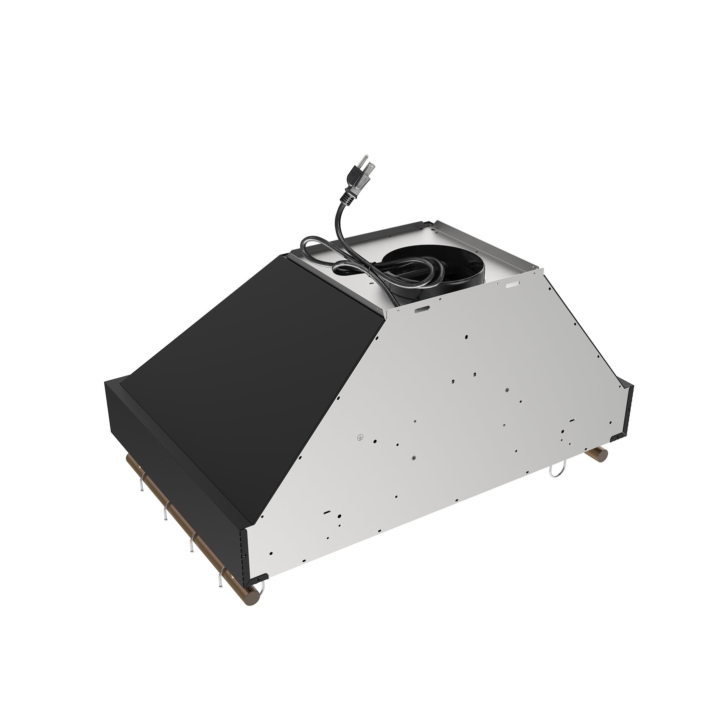 Campana extractora de pared Forno Venezia de 30 pulgadas en color negro con controles táctiles y filtros deflectores