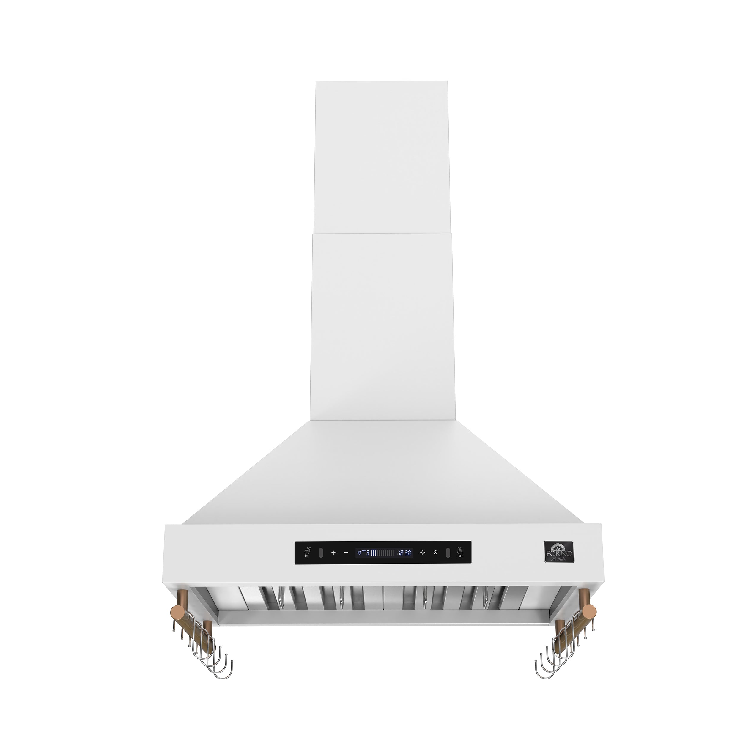 Forno Venezia 30 Inch Wall-Mounted Range Hood in White with Touch