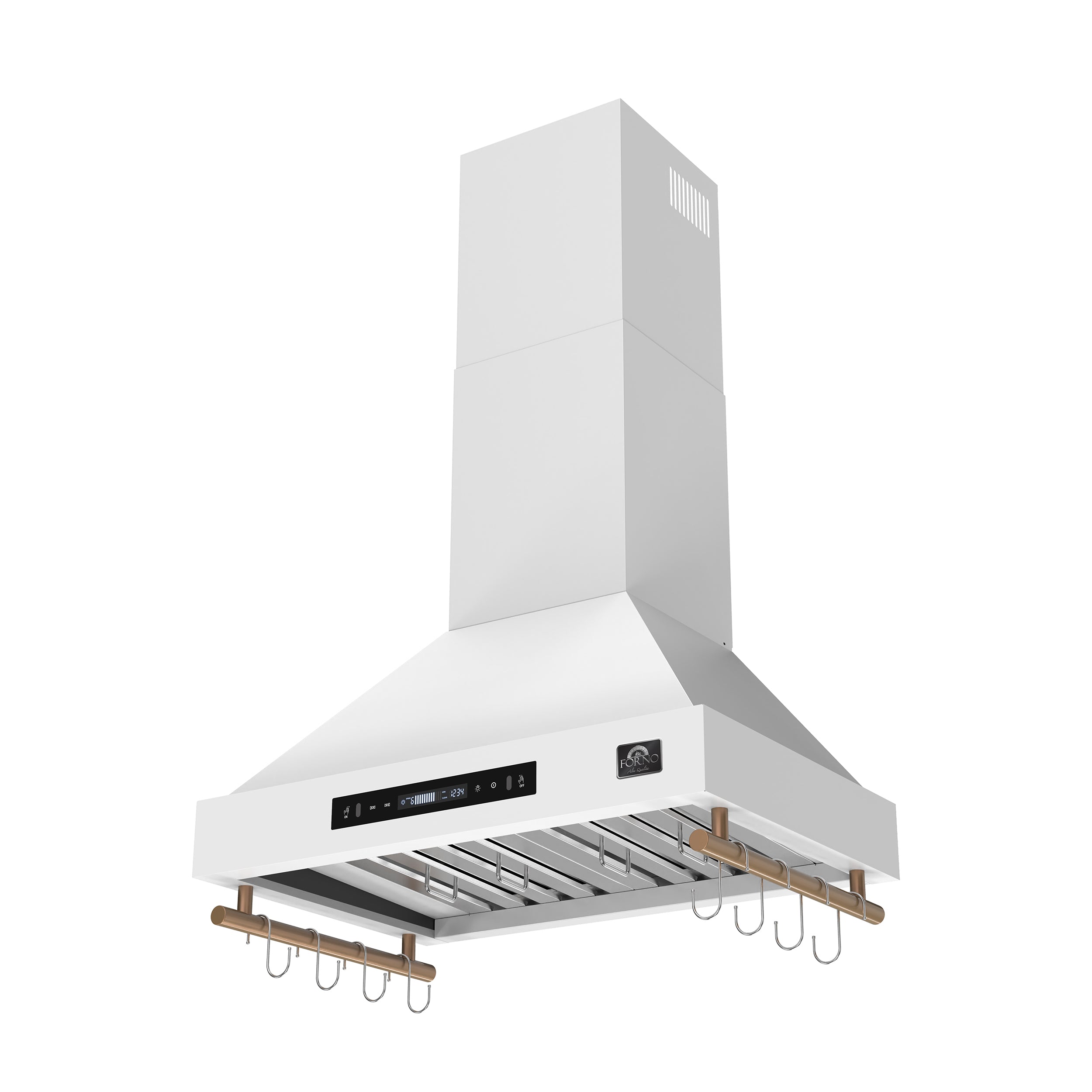 Forno Venezia 30 Inch Wall-Mounted Range Hood in White with Touch