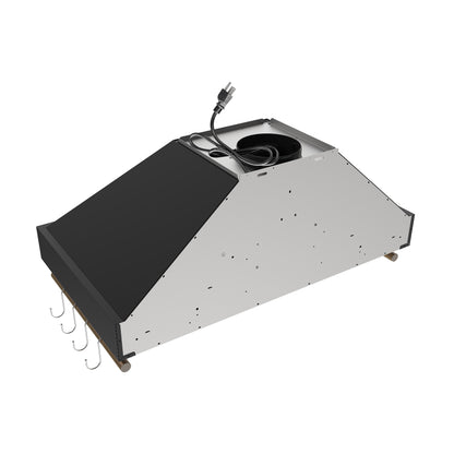 Campana extractora de pared Forno Venezia de 36 pulgadas en color negro con controles táctiles y filtros deflectores