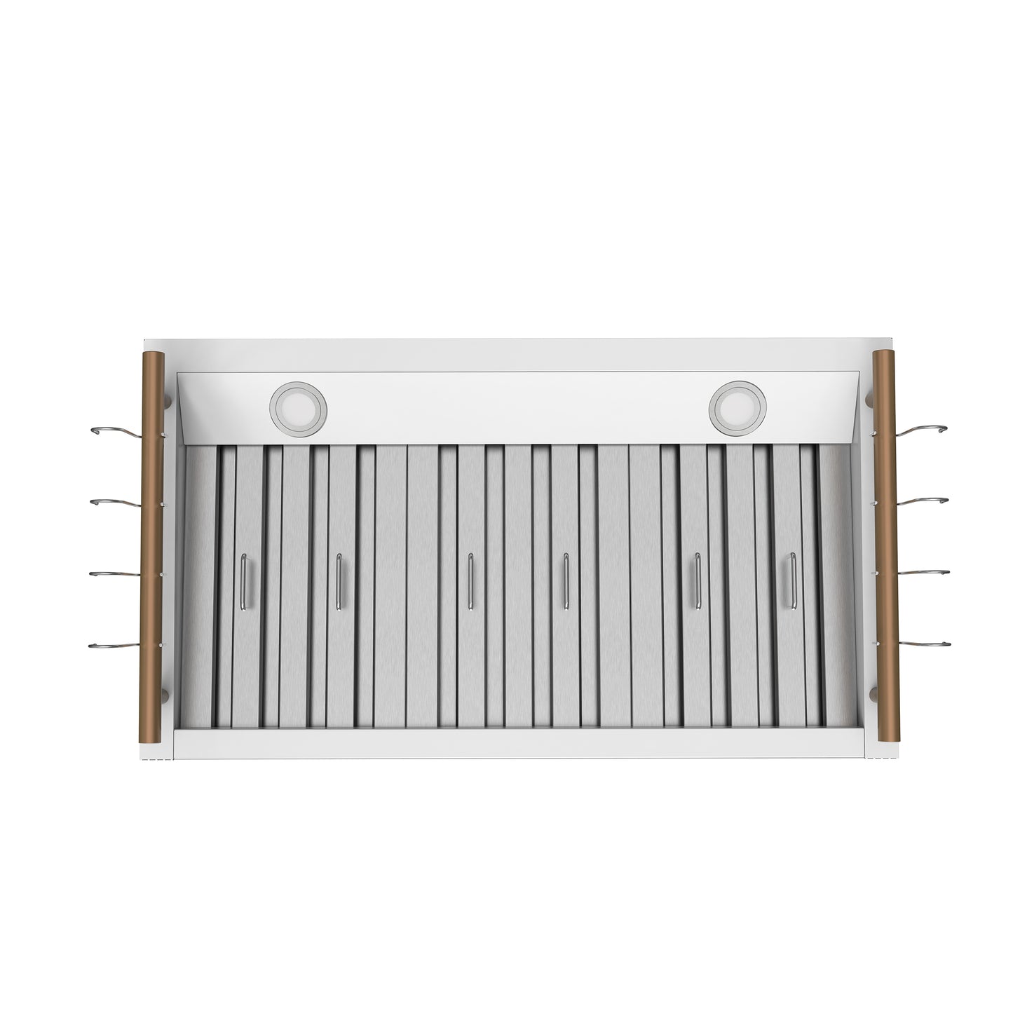 Campana extractora de pared Forno Venezia de 36 pulgadas en blanco con controles táctiles y filtros deflectores