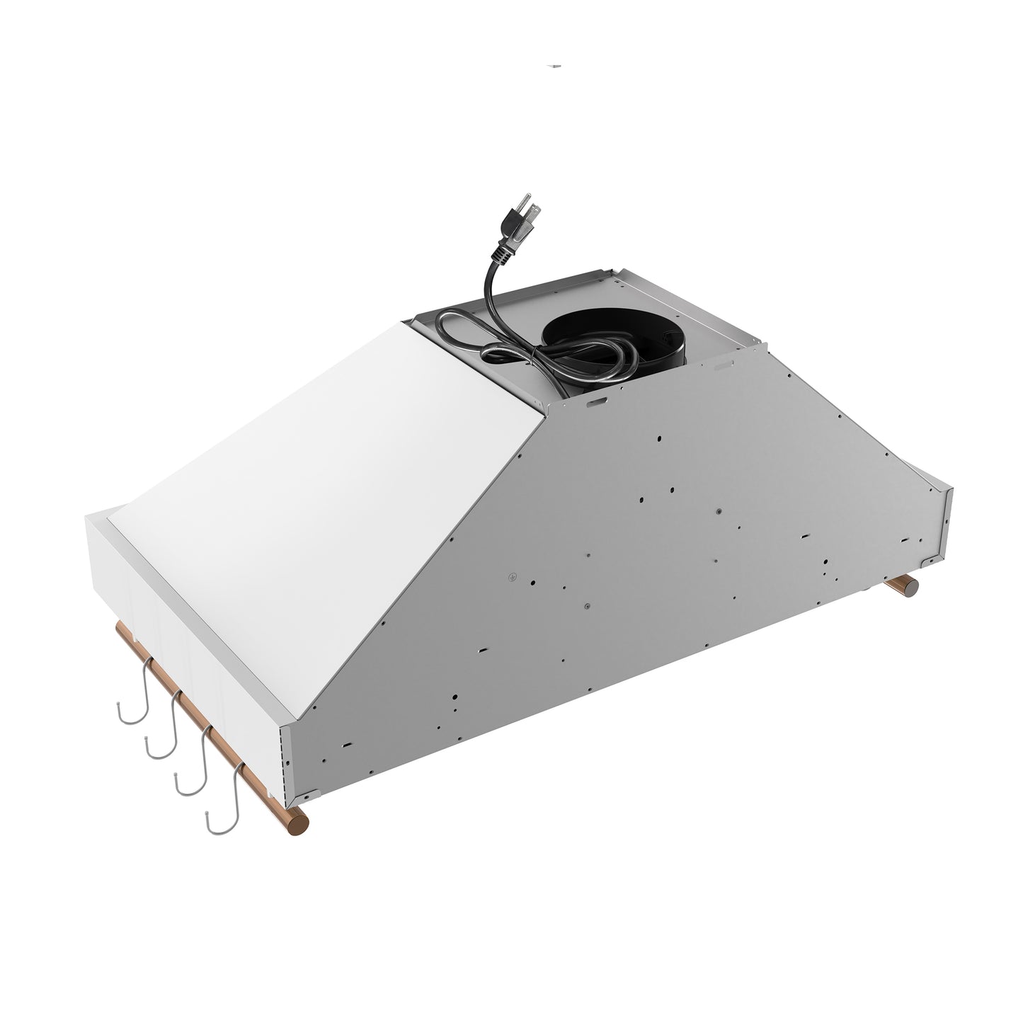 Campana extractora de pared Forno Venezia de 36 pulgadas en blanco con controles táctiles y filtros deflectores