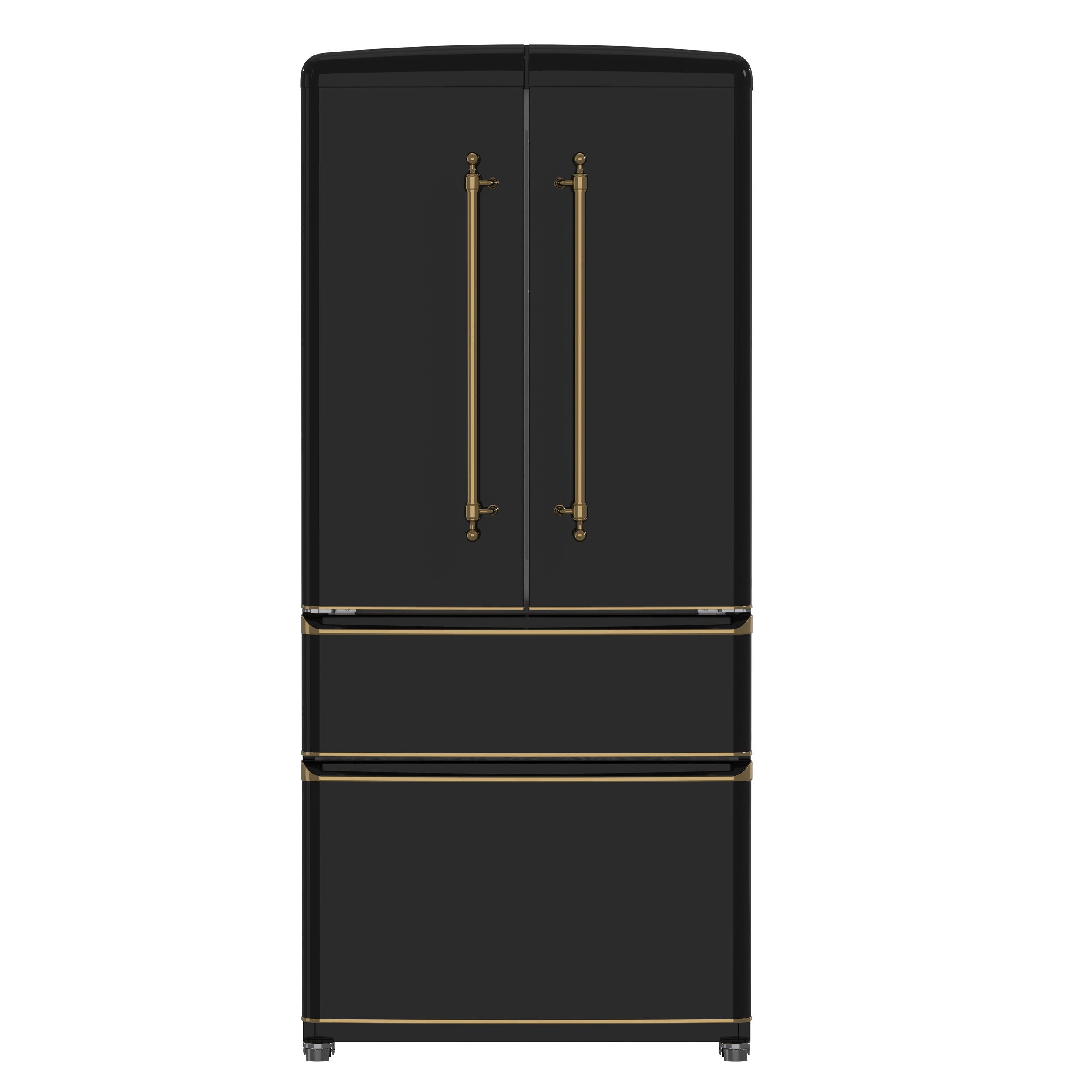 Forno Luigi 33-Inch French Door Refrigerator, 18 cu.ft, Black