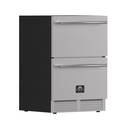 Forno Cosenza 24" Built-In Indoor/Outdoor Drawer Freezer with Ice Maker, 4.69 cu.ft.