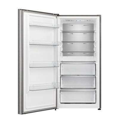 FORNO Maderno Refrigerador/Congelador Independiente Convertible con Puerta Abatible Izquierda de 28" en Acero Inoxidable 13.6 pies cúbicos