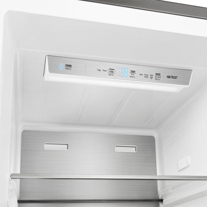 FORNO Maderno 28" Right Swing Convertible Freestanding Refrigerator/Freezer in Stainless Steel 13.6 cu.ft.