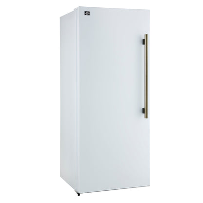 Refrigerador/congelador convertible Forno Maderno de 2 puertas, 28 pulgadas de ancho, blanco, molduras decorativas, 27.2 pies cúbicos, 84 pulgadas de alto, certificación ENERGY STAR