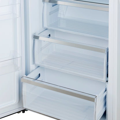 Refrigerador convertible empotrado Forno Maderno de 28" en blanco, 13.6 pies cúbicos, apertura a la izquierda con rejilla decorativa, 32" de ancho