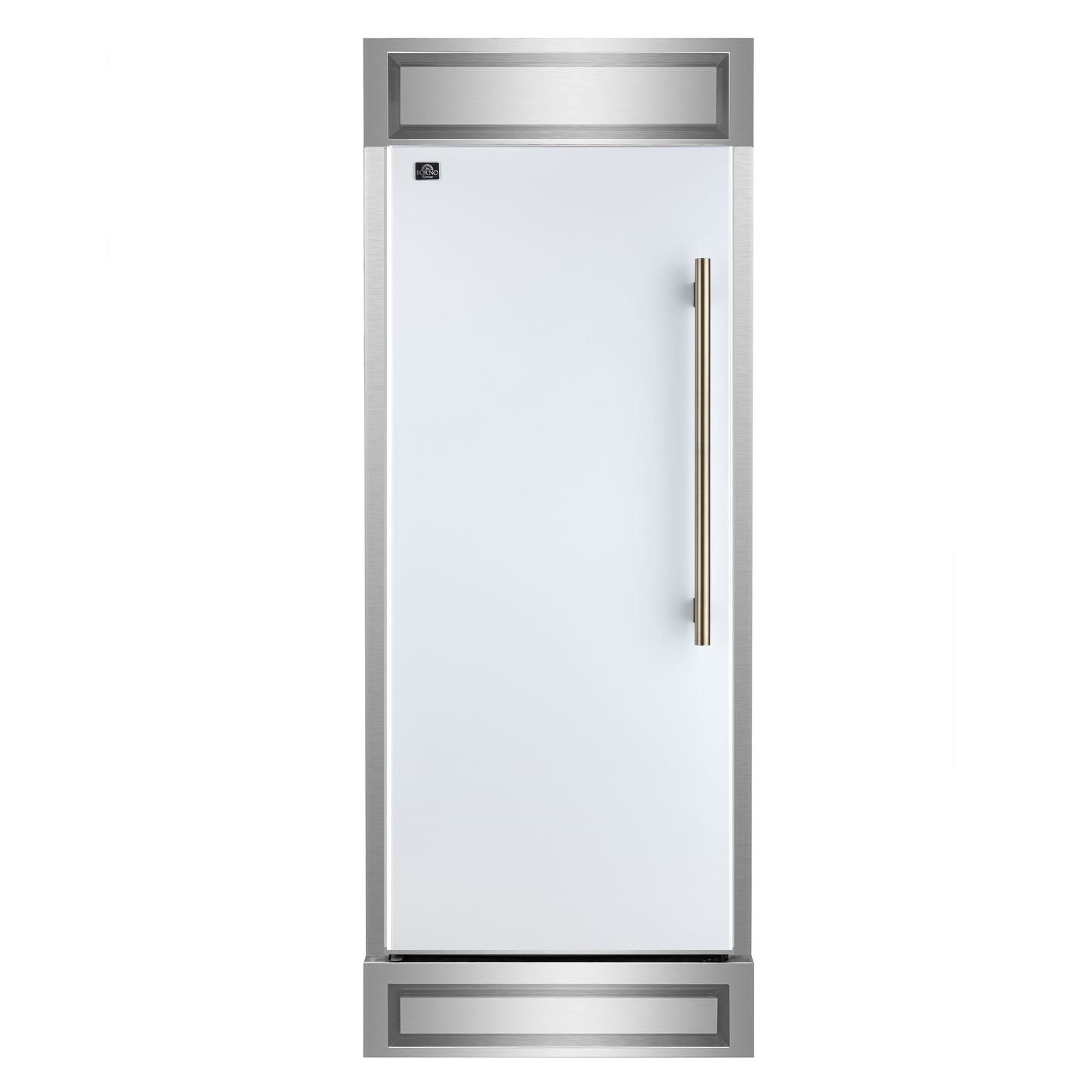 Refrigerador convertible empotrado Forno Maderno de 28 pulgadas, 13.6 pies cúbicos, apertura a la izquierda, parrilla decorativa, certificación ENERGY STAR