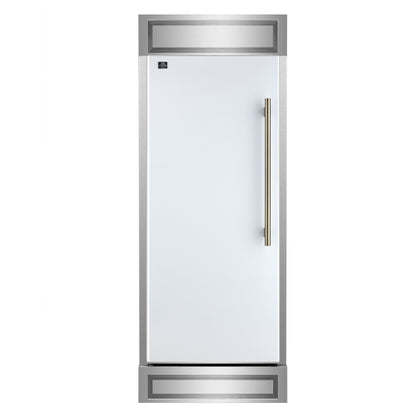 Refrigerador convertible empotrado Forno Maderno de 28 pulgadas, 13.6 pies cúbicos, apertura a la izquierda, parrilla decorativa, certificación ENERGY STAR