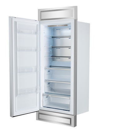 Refrigerador convertible empotrado Forno Maderno de 28 pulgadas, 13.6 pies cúbicos, apertura a la izquierda, parrilla decorativa, certificación ENERGY STAR