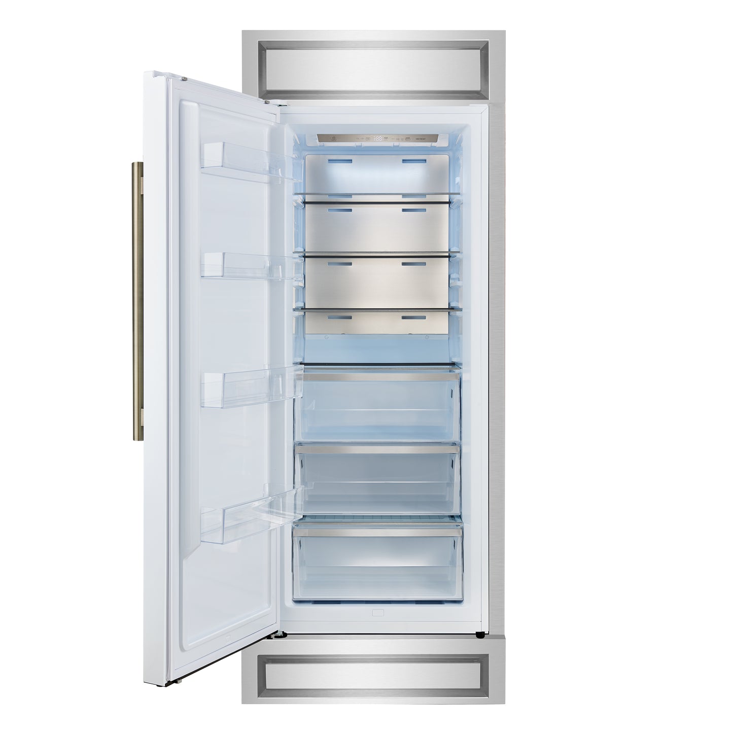 Refrigerador convertible empotrado Forno Maderno de 28 pulgadas, 13.6 pies cúbicos, apertura a la izquierda, parrilla decorativa, certificación ENERGY STAR