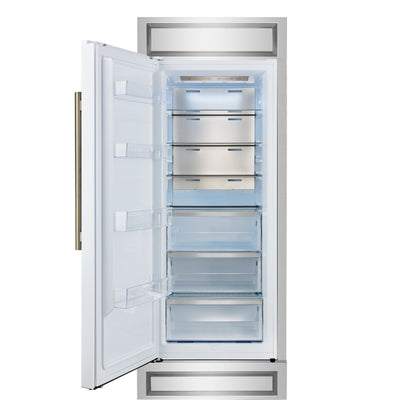 Refrigerador convertible empotrado Forno Maderno de 28 pulgadas, 13.6 pies cúbicos, apertura a la izquierda, parrilla decorativa, certificación ENERGY STAR