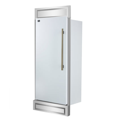 Refrigerador convertible empotrado Forno Maderno de 28 pulgadas, 13.6 pies cúbicos, apertura a la izquierda, parrilla decorativa, certificación ENERGY STAR