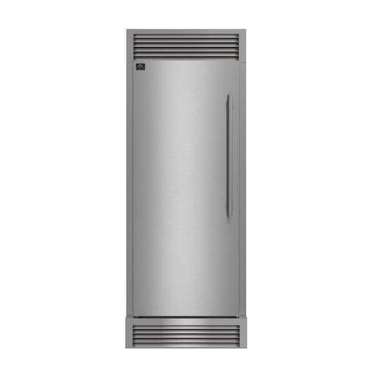 Refrigerador convertible empotrado Forno Maderno de 28", 13.6 pies cúbicos, apertura a la izquierda con parrilla decorativa, 32" de ancho
