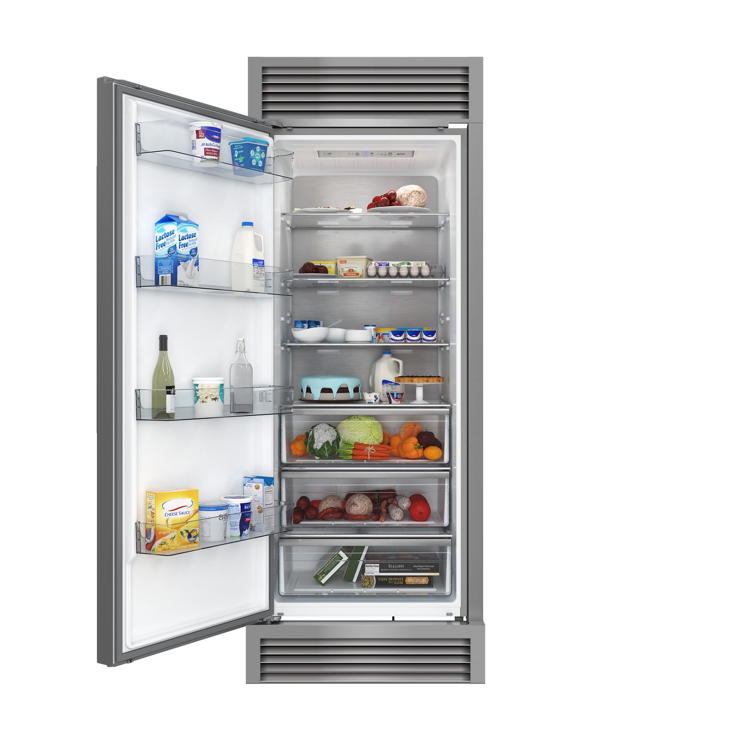 Réfrigérateur convertible encastrable Forno Maderno de 28 po, capacité de 13,6 pi³, ouverture à gauche avec grille décorative – largeur de 32 po