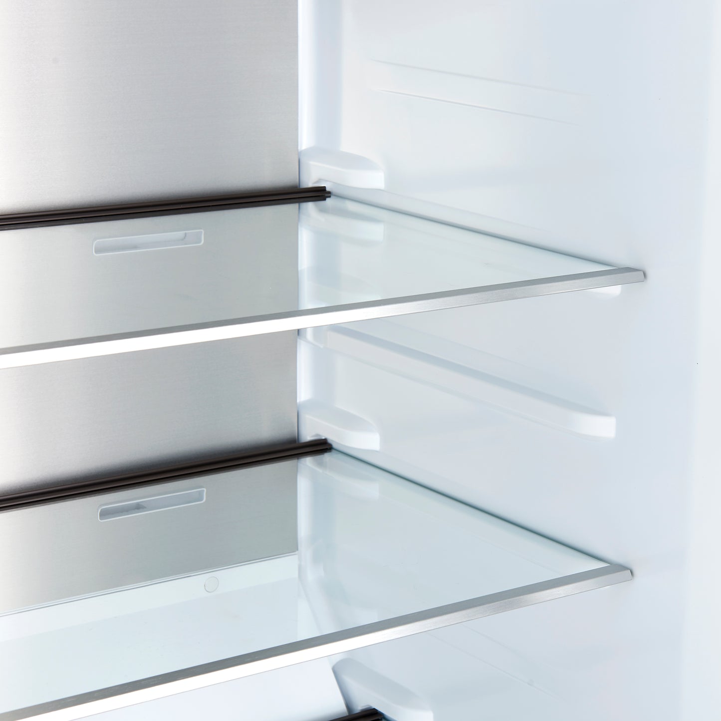 Forno Maderno 28-Inch Built-In Convertible Refrigerator in Black with Antique Brass Handle, 13.6 cu.ft. Right Swing with Decorative Grill - 32-Inch Wide