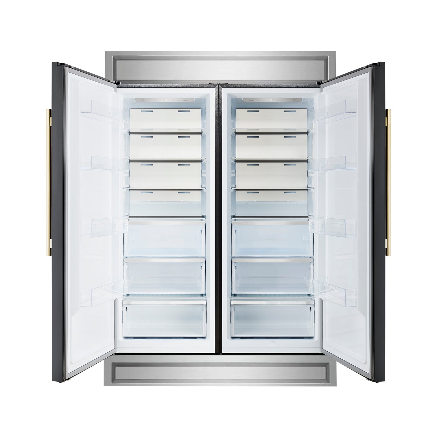 Forno Maderno 2-28-Inch Wide Convertible Refrigerator/Freezer in Black, Decorative Trim, 27.2 cu.ft, 84-Inch High, ENERGY STAR Certified