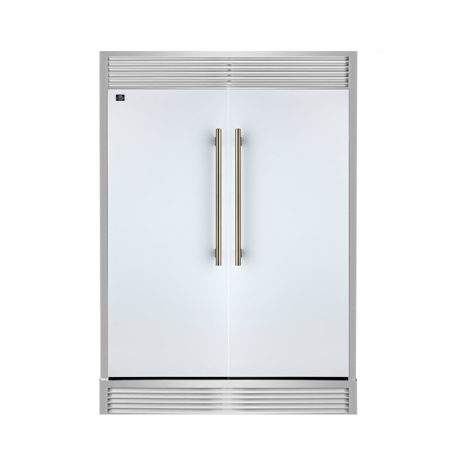 Refrigerador/congelador convertible Forno Maderno de 2 puertas, 28 pulgadas de ancho, blanco, molduras decorativas, 27.2 pies cúbicos, 84 pulgadas de alto, certificación ENERGY STAR