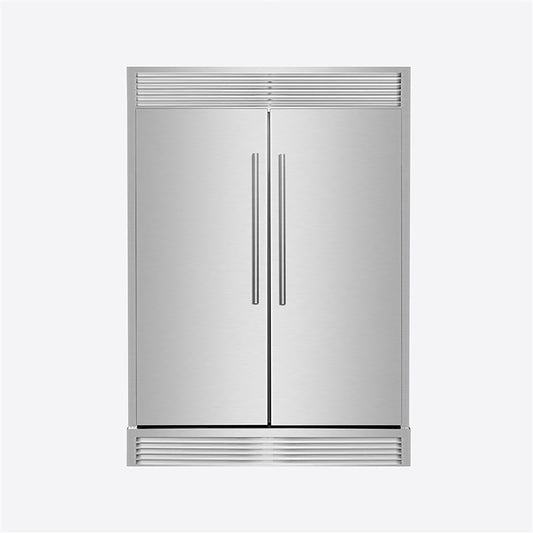 Refrigerador/congelador convertible Forno Maderno de 2 puertas, 28 pulgadas de ancho, molduras decorativas, 27.2 pies cúbicos, 84 pulgadas de alto, certificación ENERGY STAR