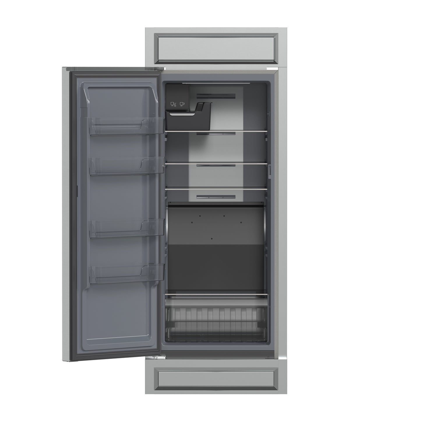 Congélateur Forno Fortezza 32 pouces à ouverture à gauche avec kit de finition, acier inoxydable, avec machine à glaçons automatique