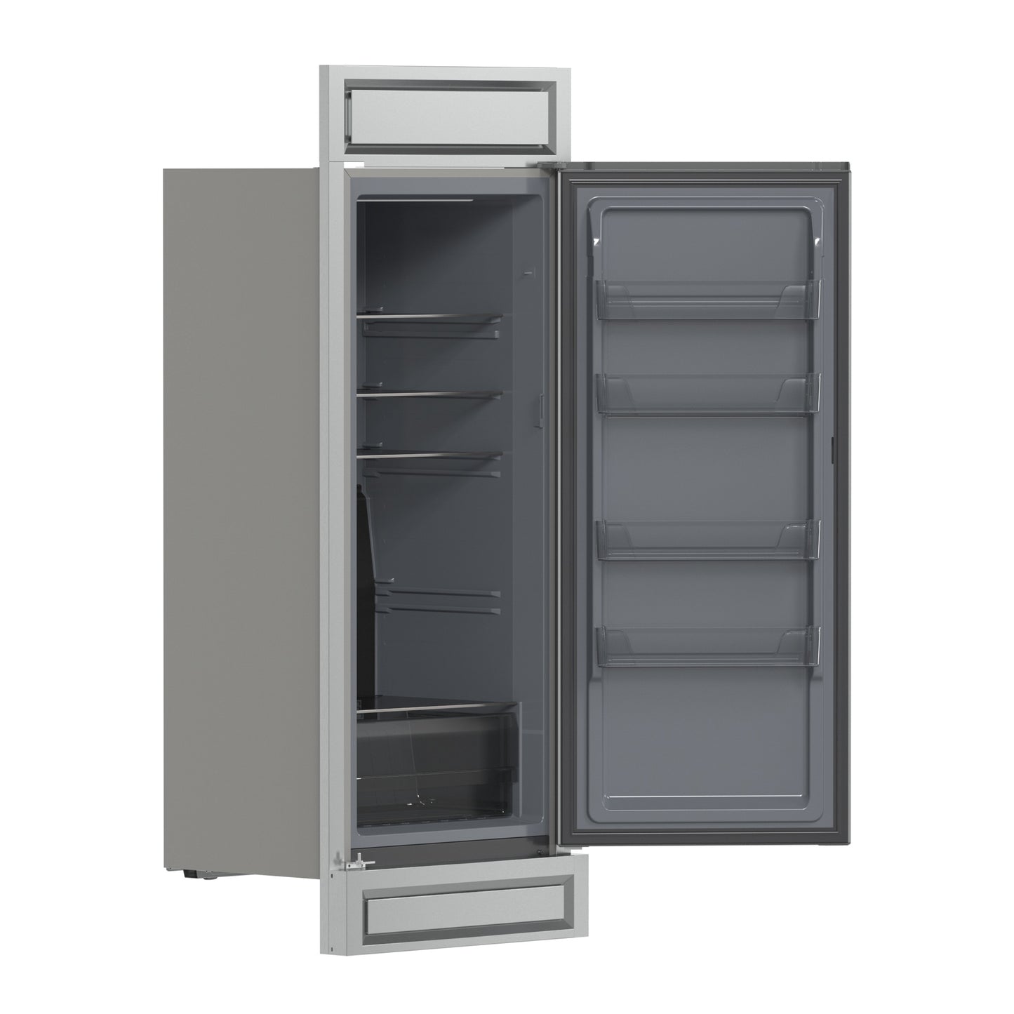Refrigerador/congelador convertible Forno Fortezza de 32 pulgadas con apertura a la derecha y kit de molduras, acero inoxidable, sin escarcha