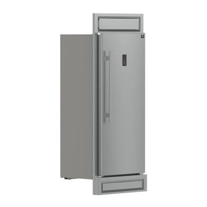 Refrigerador/congelador convertible Forno Fortezza de 32 pulgadas con apertura a la derecha y kit de molduras, acero inoxidable, sin escarcha