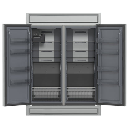 Refrigerador/congelador convertible Forno Fortezza de 60 pulgadas con kit de acabado moderno, acero inoxidable, Total No Frost, con máquina de hielo automática