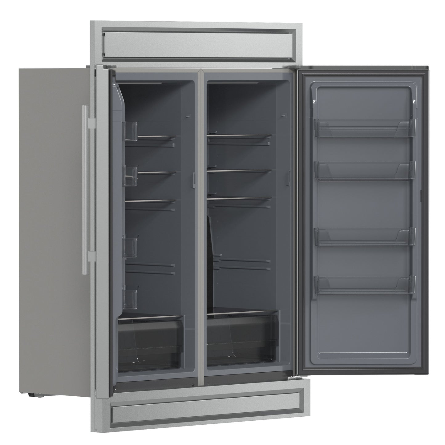 Refrigerador/congelador convertible Forno Fortezza de 60 pulgadas con kit de acabado moderno, acero inoxidable, Total No Frost, con máquina de hielo automática