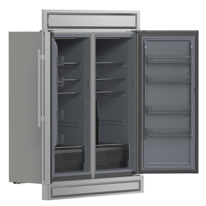 Refrigerador/congelador convertible Forno Fortezza de 60 pulgadas con kit de acabado moderno, acero inoxidable, Total No Frost, con máquina de hielo automática