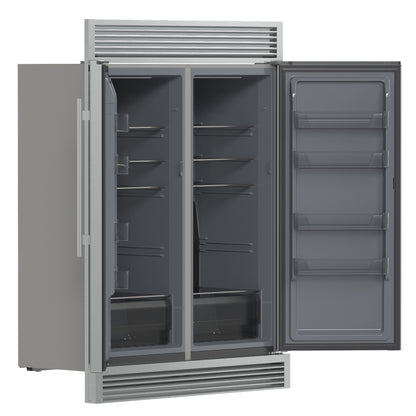 Refrigerador/congelador convertible Forno Fortezza de 60 pulgadas con parrilla, acero inoxidable, Total No Frost, con máquina de hielo automática