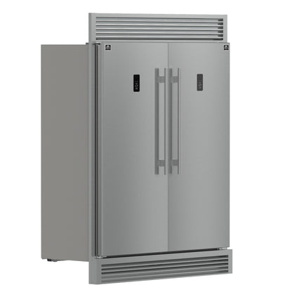 Refrigerador/congelador convertible Forno Fortezza de 60 pulgadas con parrilla, acero inoxidable, Total No Frost, con máquina de hielo automática