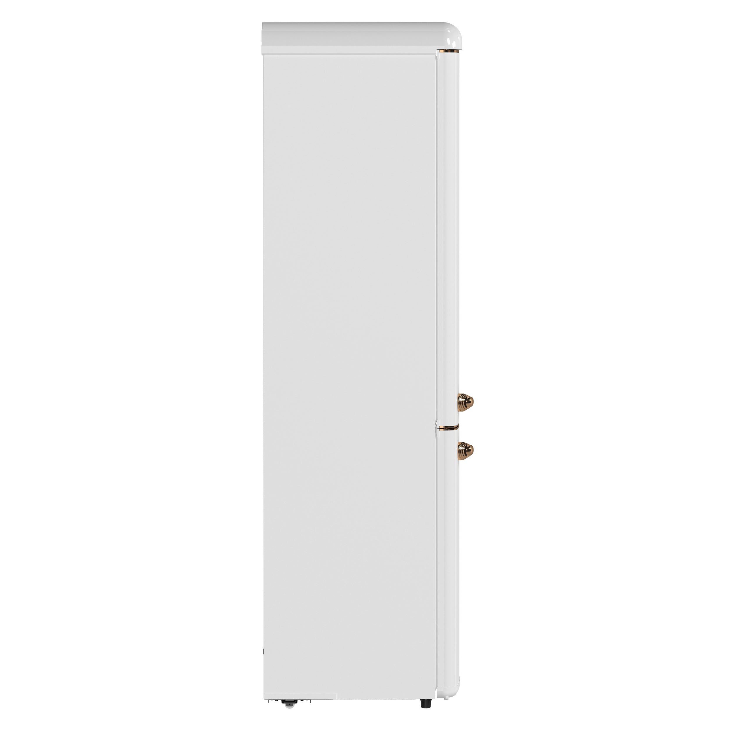 Forno Storico 22-Inch Retro bottom freezer Fridge in White, 9 cu