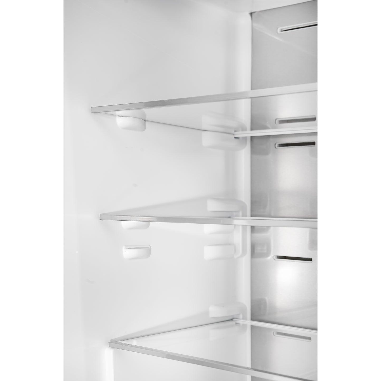 Custodia 24" Bottom Freezer, 10.3 cf., Left Swing, Ice Maker, Total No frost, Black, Antique Brass handles