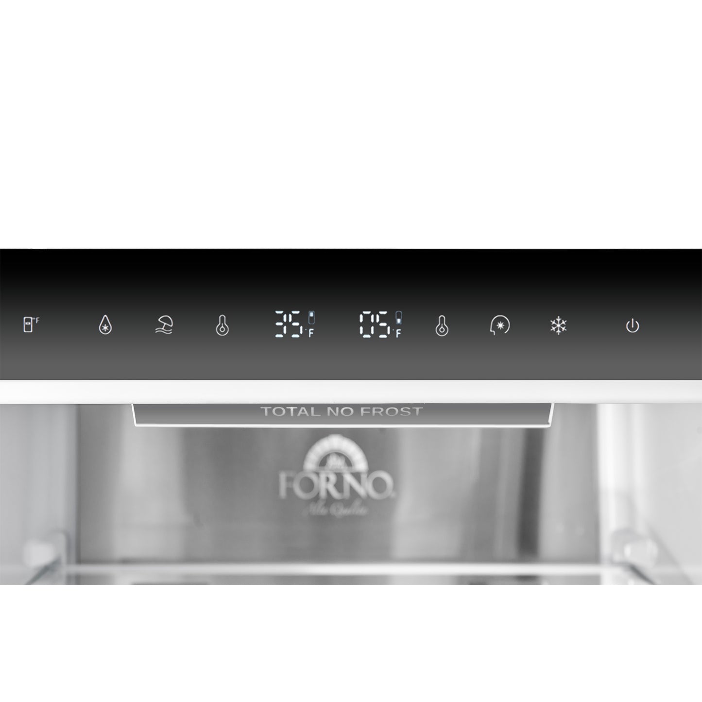 Custodia 24" Bottom Freezer, 10.3 cf., Right Swing, Total No frost, Black, Antique Brass handles
