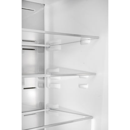 Custodia 24" Bottom Freezer, 10.3 cf., Right Swing, Total No frost, Black, Antique Brass handles
