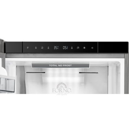 Custodia 24" Bottom Freezer, 10.3 cf., Left Swing, Ice Maker, Total No frost, Stainless Steel handles