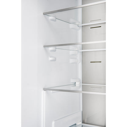 Custodia 24" Bottom Freezer, 10.3 cf., Left Swing, Ice Maker, Total No frost, Stainless Steel handles