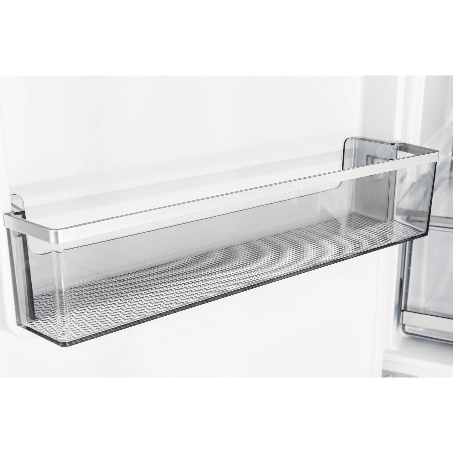 Custodia 24" Bottom Freezer, 10.3 cf., Left Swing, Ice Maker, Total No frost, White, Antique Brass handles