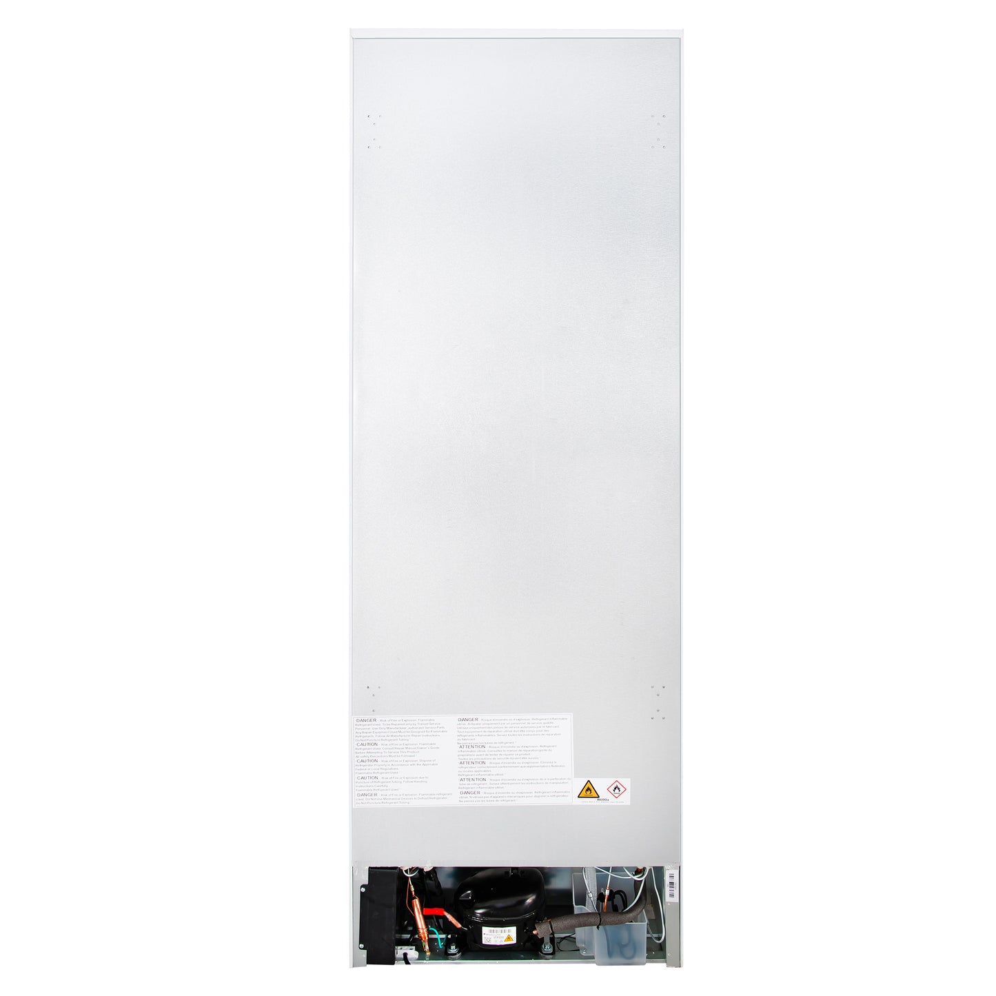 Custodia 24" Bottom Freezer, 10.3 cf., Right Swing, Total No frost, White, Antique Brass handles