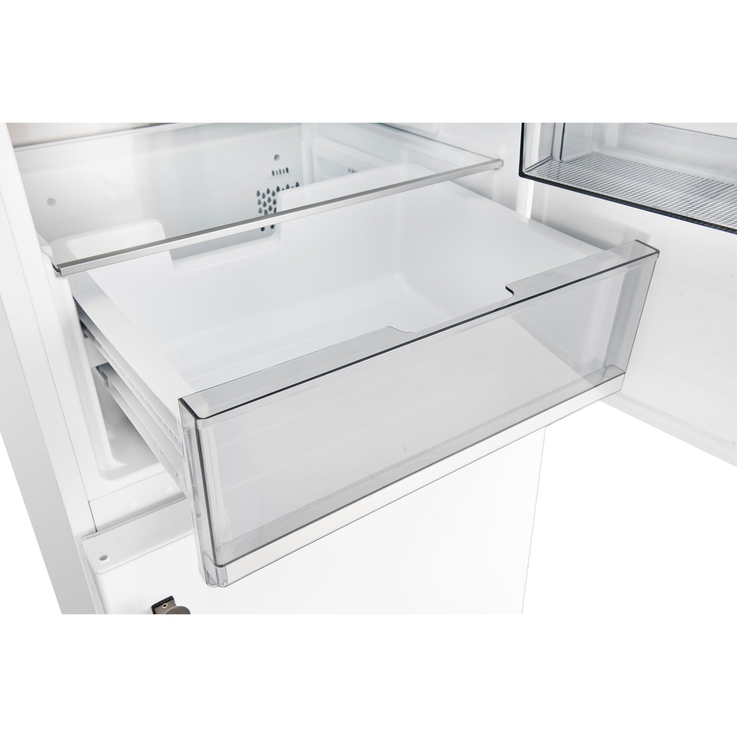 Custodia 24" Bottom Freezer, 10.3 cf., Right Swing, Total No frost, White, Antique Brass handles
