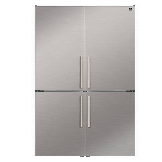 Custodia 48" Bottom Freezer combo, 20.6 cf., Ice Maker, Total No frost, Stainless Steel handles