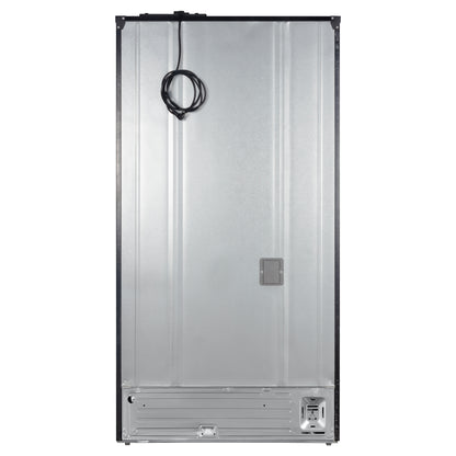 Refrigerador Forno Rivello de 36 pulgadas con puerta francesa en negro con latón antiguo, dispensador de agua interno, hielo filtrado, estantes ajustables, certificación Energy Star