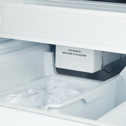 Refrigerador Forno Rivello de 36 pulgadas con puerta francesa en negro con latón antiguo, dispensador de agua interno, hielo filtrado, estantes ajustables, certificación Energy Star