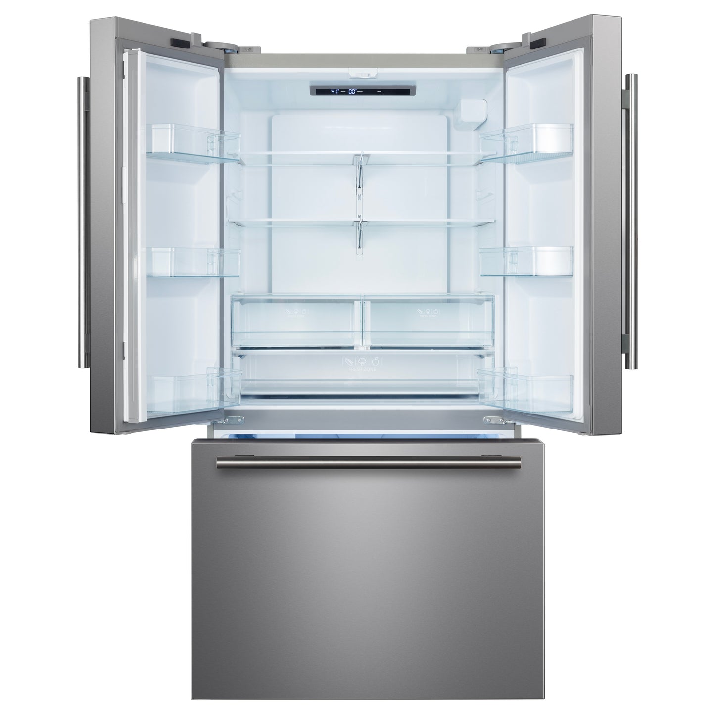 Refrigerador Forno Rivello de 36 pulgadas con puerta francesa en acero inoxidable, dispensador de agua interno, hielo filtrado, estantes ajustables, certificación Energy Star
