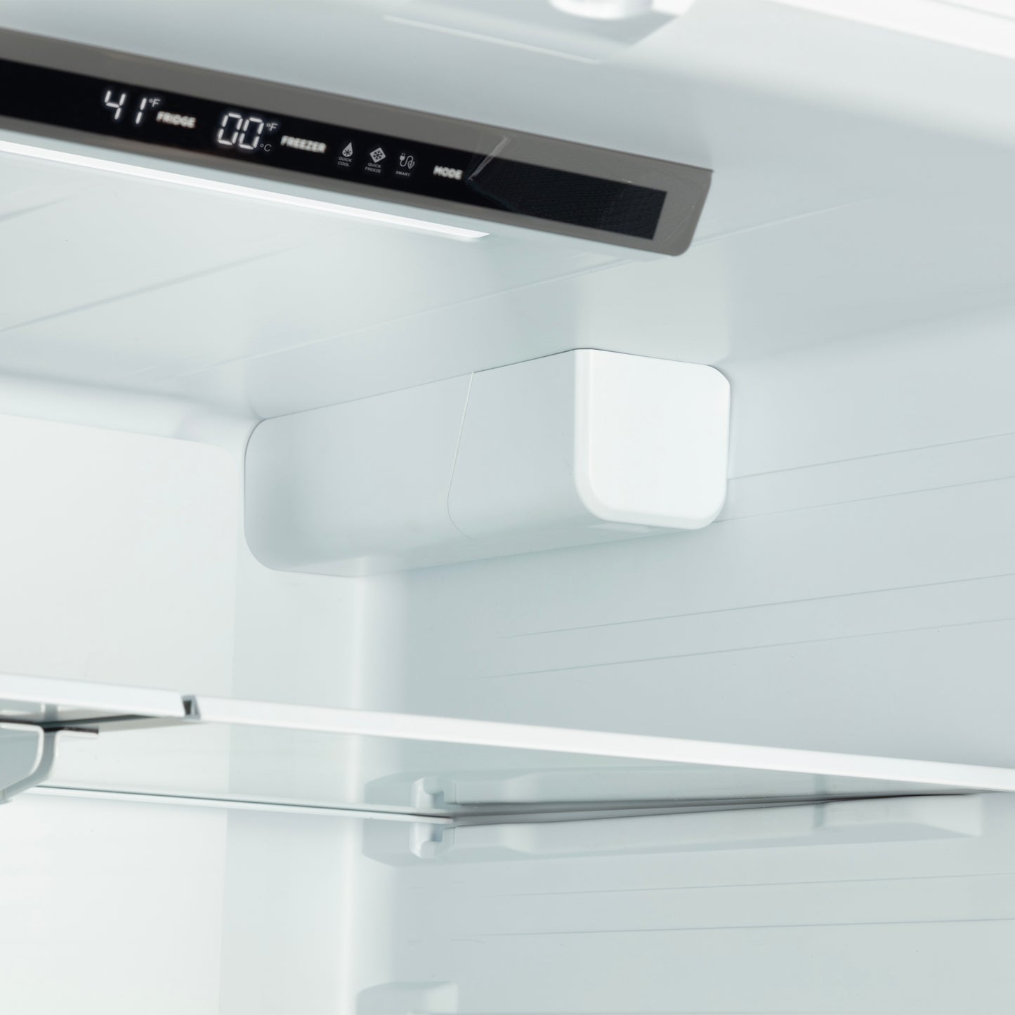 Refrigerador Forno Rivello de 36 pulgadas con puerta francesa en blanco con latón antiguo, dispensador de agua interno, hielo filtrado, estantes ajustables, certificación Energy Star