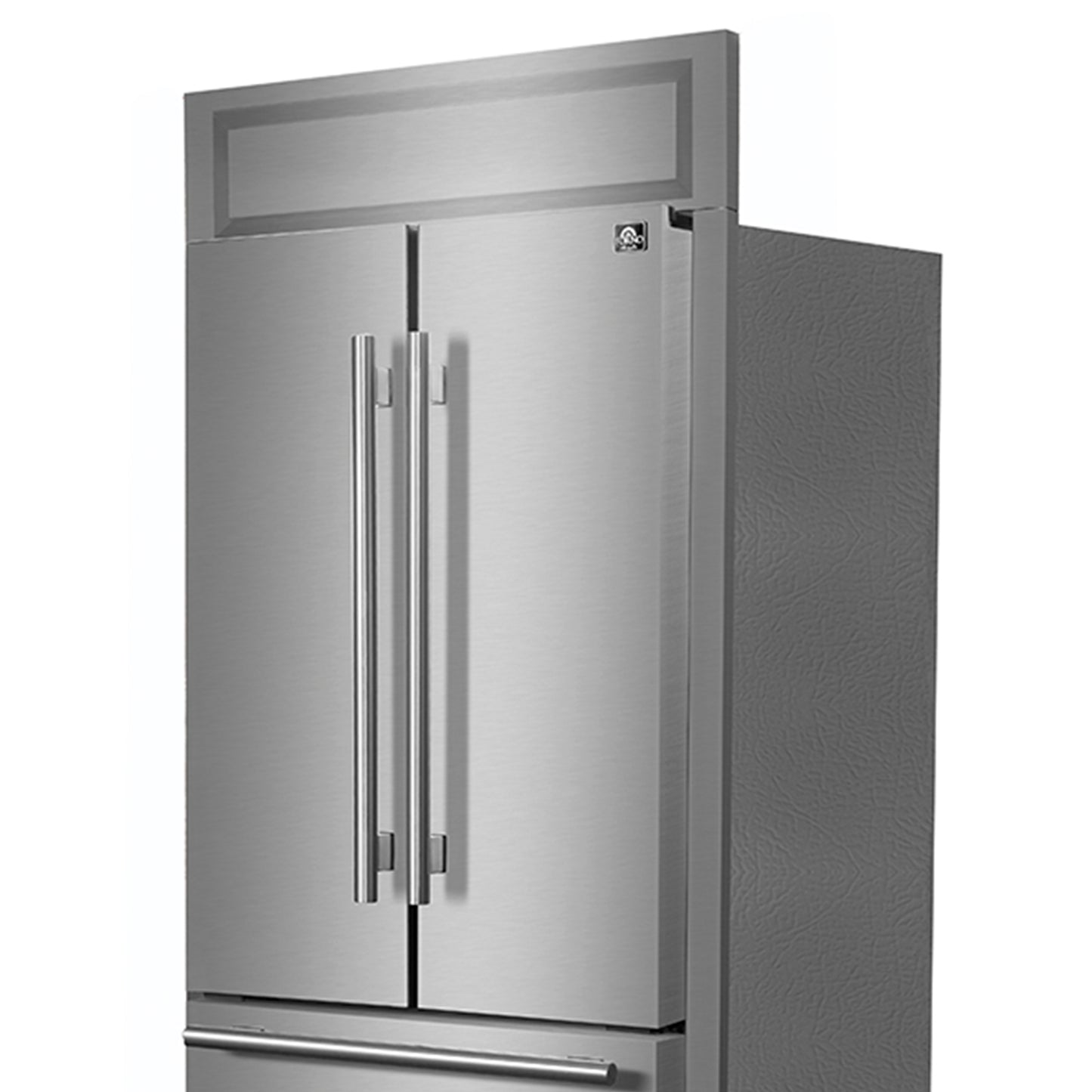 Réfrigérateur Forno Gallipoli à portes françaises de 30 pouces, 17,5 cu.ft Gril décoratif moderne de grande capacité, 86 cm de largeur, en acier inoxydable, technologie No Frost, écoénergétique