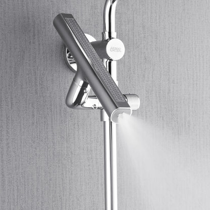 Forno Acqua AcquaFALL Shower, Polished Stainless Steel Finish, Overhead Rainfall Shower, Handheld Shower Head, Body Jets, 2.5 GPM Flow Rate